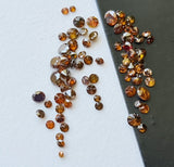 1.2-2.5mm Red Brown Round Brilliant Cut Diamond 5 Pcs Melee Diamonds For Jewelry