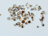 1.3-2mm Cognac Round Brilliant Cut Melee5  Pcs Solitaire Diamonds  For Jewelry