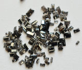 1.5x3-3x5mm Salt And Pepper Faceted Baguette Diamond For Jewelry (2Pc To 10Pc)
