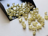 4-6mm Yellow Raw Diamond Crystal  Loose Diamond Crystal For Jewelry (1Pc To 5Pc)