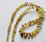 2x2.5mm - 3.5x4.2mm Gray Brown Yellow Multi Color Diamond Tear Drop Beads