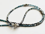 Blue Black Rough Diamond Faceted Pipe Bead Sparkling Diamond Faceted Drum Bead