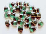 17mm Green Fluorite Shield Shape, 5 Pcs Green Fluorite Fancy Shield