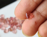 6mm Each Strawberry Quartz Heart Cut Stone Natural Faceted Strawberry Heart Cut