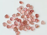 6mm Each Strawberry Quartz Heart Cut Stone Natural Faceted Strawberry Heart Cut