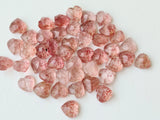 6mm Each Strawberry Quartz Heart Cut Stone Natural Faceted Strawberry Heart Cut