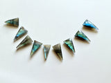 22-24mm Labradorite Fancy Shape, 5 Pcs RARE Labradorite Long Fancy Triangle