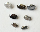 2x3.5mm-3.4x4.5mm Salt And Pepper Oval Diamond Loose Double Cut Oval For Jewelry