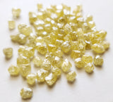 4-6mm Yellow Raw Diamond Crystal  Loose Diamond Crystal For Jewelry (1Pc To 5Pc)