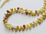 2x2.5mm - 3.5x4.2mm Gray Brown Yellow Multi Color Diamond Tear Drop Beads