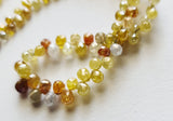 2x2.5mm - 3.5x4.2mm Gray Brown Yellow Multi Color Diamond Tear Drop Beads