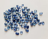 6x4mm-8x6mm Kyanite Plain Cabochons, Natural Kyanite Oval Flat Back Cabochons