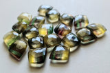 18mm Fluorite Fancy, 3 Pcs MultiColor Fluorite Fancy Pear, Both Side Faceted