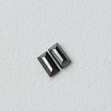 Conflict Free Blue Baguette Diamond, 4x2 mm MELEE Diamond for Earring-PPD831A