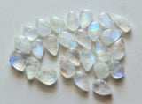 14-16mm Rainbow Moonstone Pear Shaped Plain Both Side Flashy Blue/White