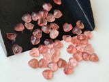 6mm Each Strawberry Quartz Heart Cut Stone Natural Faceted Strawberry Heart Cut