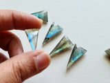 22-24mm Labradorite Fancy Shape, 5 Pcs RARE Labradorite Long Fancy Triangle