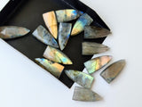 25mm Labradorite Shield Shape, 5 Pcs RARE Labradorite Long Fancy Shield 5 Pcs