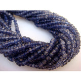 3.5-4mm Iolite Faceted Rondelle Beads, Blue Iolite Faceted Beads, Iolite Faceted