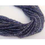 3-3.5mm Iolite Faceted Rondelle Beads, Blue Iolite Faceted Beads, Iolite Faceted