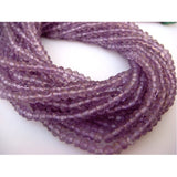 3-3.5mm Pink Amethyst Faceted Rondelle Beads, Pink Amethyst Beads, Pink Amethyst
