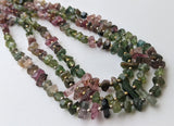 5-8mm Rare Tourmaline Rough Beads, Designer Multi Color Tourmaline Rough Nuggets