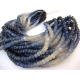 3-5mm Shaded Blue Sapphire Faceted Beads, Original Sapphire Faceted Rondelle