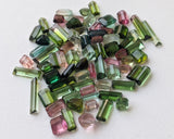 4-12mm Multi Tourmaline Baguette Cut Stone, Sparkling Multi Tourmaline Faceted