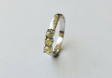 Yellow Diamond Ring, 925 Silver Solid Stackable Ring, Yellow Rose Cut Diamond Ring, Promise Ring, Delicate Minimalist Ring - APD12, 3-3.5 MM, RINg size-3