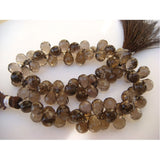 5x7 mm To 6x8 mm Smoky Quartz Faceted Tear Drop Briolettes, Smoky Quartz