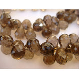 5x7 mm To 6x8 mm Smoky Quartz Faceted Tear Drop Briolettes, Smoky Quartz