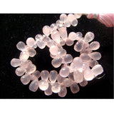 6x9 mm Rose Quartz Faceted Tear Drop Bead, Rose Quartz Micro Faceted Briolette