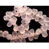 6x9 mm Rose Quartz Faceted Tear Drop Bead, Rose Quartz Micro Faceted Briolette