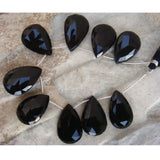 26x18 mm Black Onyx Faceted Pear Shaped Briolettes, Black Onyx Pear, Black Onyx