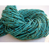 1.5-2.5 mm Afghanistan Turquoise Beads, 12 Inch Blue Turquoise Tube Rondelles