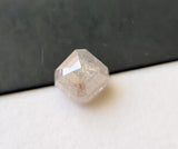 Natural White Gray Asscher Shaped Diamond, 4.4x4.3mm Flat Back Faceted-PPD953