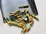 15.5-18.5mm Tourmaline Sticks Single Loop Connector 5 Pc Green Tourmaline