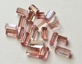 6.5 to 9mm Pink Tourmaline Faceted Sticks, Natural Sparkling Pink Tourmaline Fancy Faceted Sticks Loose, Tourmaline For Jewelry (2pcs To 4pcs)