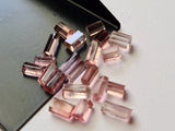 10-10.5mm Pink Tourmaline Faceted Sticks, 2Pc Natural Sparkling Pink Tourmaline