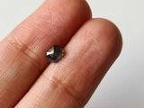 4.6x3.9mm Salt And Pepper Emerald Cut Black Grey Rose Cut Loose Diamond Cabochon