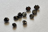 Clear/Black Cushion Shaped Diamond, 3-3.5 mm Rose Cut Diamond (1Pc-2Pcs)-PDD19