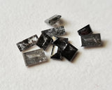 5x1.9 - 3.3x2.2mm Clear Black Salt And Pepper Baguette Diamond For Pendant