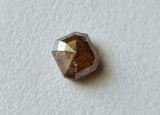 Brown Emerald Shape Diamond, 5.4x4.8mm 0.72Ct Rose Cut Diamond for Pendant-PDD44