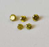 1mm Yellow Brilliant Cut Round Diamond Solitaire For Jewelry (20Pc To 100Pc)