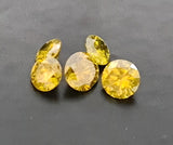 1mm Yellow Brilliant Cut Round Diamond Solitaire For Jewelry (20Pc To 100Pc)