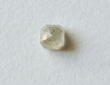 Light Gray Emerald Shape Diamond, Rare 0.50 Ct 4.1x3.9mm Rose Cut Diamond-PPKJ41