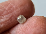 Light Gray Emerald Shape Diamond, Rare 0.50 Ct 4.1x3.9mm Rose Cut Diamond-PPKJ41