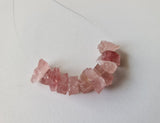 8-12 mm Strawberry Quartz Rough Beads, Raw Strawberry Quartz, Loose Rough Quartz