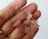 8-12 mm Strawberry Quartz Rough Beads, Raw Strawberry Quartz, Loose Rough Quartz