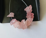 8-12 mm Strawberry Quartz Rough Beads, Raw Strawberry Quartz, Loose Rough Quartz